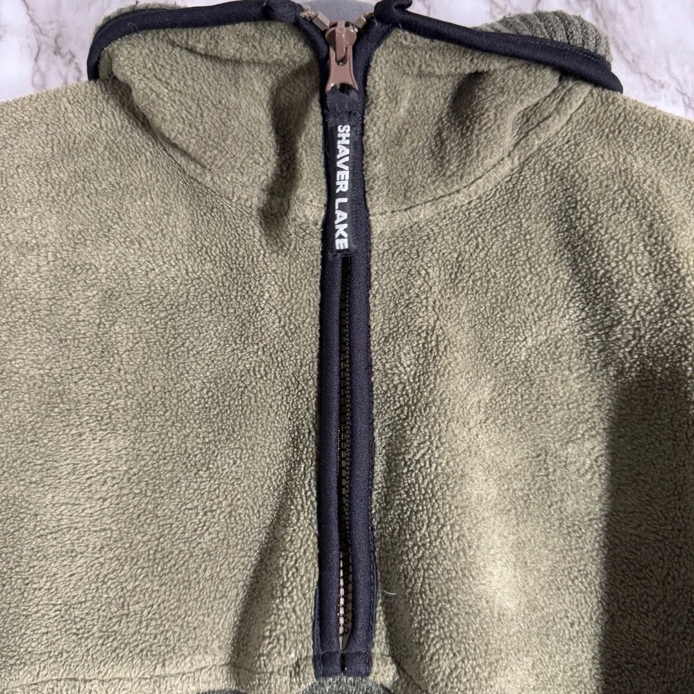 Olive Green Sweater with Red Pattern
